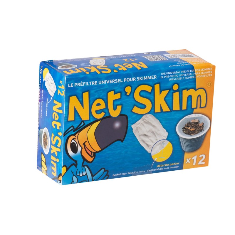 NET SKIM pre-filtre jetable pour skimmer jusqu’à 24 cm boite de 12 pièces 