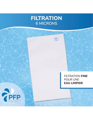 Sac filtrant piscine en polyester 6 microns